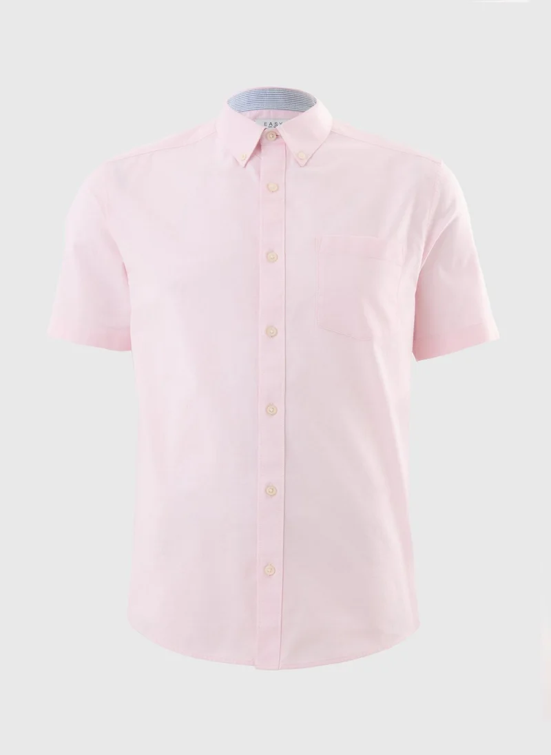 Matalan Pink Short Sleeve Oxford Shirt